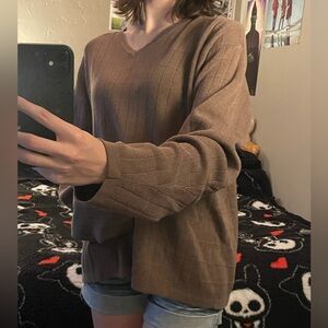 Dockers Brown Cotton Sweater